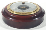 Vintage JG Gischard Wood Cased Brass and Glass Covered Barometer Weather Gauge 5"