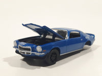 2020 Greenlight Collectibles Detroit Speed Inc. Series 1 1970 Chevrolet Camaro Blue Die Cast Toy Car Vehicle with Opening Hood Missing Rear Wheels