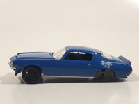 2020 Greenlight Collectibles Detroit Speed Inc. Series 1 1970 Chevrolet Camaro Blue Die Cast Toy Car Vehicle with Opening Hood Missing Rear Wheels