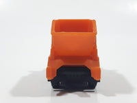 Unknown Brand Dump Truck Orange Plastic Die Cast Toy Car Vehicle