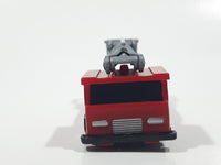 Unknown Brand Fire Truck Red Plastic Die Cast Toy Car Vehicle