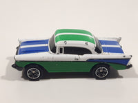 1999 Matchbox '57 Chevrolet Bel Air Hard Top White Green Blue Die Cast Toy Car Vehicle