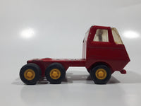 Vintage Tonka Semi Tractor Truck Red and Yellow Pressed Steel Die Cast Toy Car Vehicle