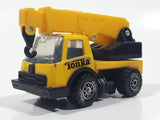 Vintage Tonka Picker Crane Utility Truck Yellow Pressed Steel and Plastic Die Cast Toy Car Vehicle Made in Hong Kong