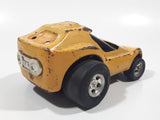 Vintage Tonka Dragster Yellow with Flames Pressed Steel Die Cast Toy Car Vehicle Made in Japan
