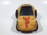 Vintage Tonka Dragster Yellow with Flames Pressed Steel Die Cast Toy Car Vehicle Made in Japan