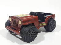 Vintage Tonka 810094 Jeep Brown Pressed Steel Die Cast Toy Car Vehicle