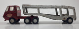 Vintage Tonka Auto Transport Car Carrier Truck Red and White Pressed Steel Die Cast Toy Car Vehicle