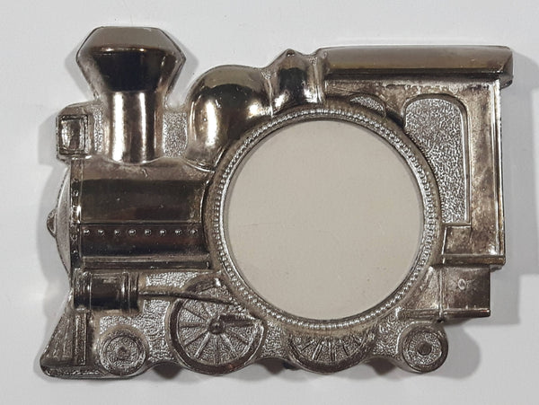 Vintage Train Engine Locomotive Shaped Metal Photo Picture Frame