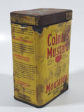 Vintage Colman's Mustard Bull's Head Yellow Tin Metal Spice Container 4 oz