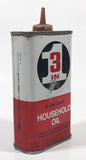 Vintage 3 In 1 Household Oil Tin Metal Handy Oiler Container 8 oz EMPTY