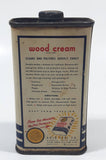 Vintage Gold Seal Wood Cream Free Sample 25 Cents 4 1/8" Tall Tin Metal Container 4 Fluid Ounces