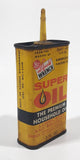 Vintage Super Seal Liquid Wrench Super Oil The Premium Household Oil Yellow  5" Tall Tin Metal Container 3 Fluid Ounces