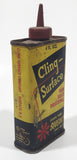 Vintage Cling - Surface Fan Belt Dressing 5" Tall Tin Metal Container 4 Fluid Ounces