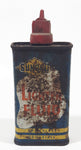 Rare Vintage Sunoco Lighter Fluid Smokeless Odourless Blue and Yellow 5" Tall Tin Metal Container 4 Fluid Ounces EMPTY