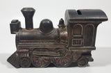 Vintage Heavy Metal Train Engine Locomotive 6" Long Coin Bank