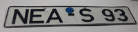 Vintage Western Germany Long Metal Vehicle License Plate Tag NEA - S 93