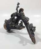 Vintage Drift Wood Coal Train Miner Western Bandit Folk Art Drift Wood Sculpture 9 1/2" Wide