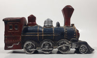 Vintage Train Engine Locomotive Cast Iron Coin Bank 8" Long