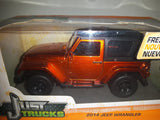 2016 Jada Just Trucks Fresh Ride 2014 Jeep Wrangler Metallic Orange 1/32 Scale Die Cast Toy Car Vehicle New in Box