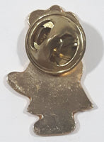Bear Holding Football or Rugby Ball 5/8" x 1" Enamel Metal Pin