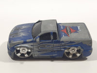 2002 Hot Wheels Hot Tunerz Chevy S10 Truck Metalflake Blue Die Cast Toy Car Vehicle