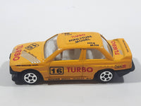 Unknown Brand Turbo #16 Yellow Die Cast Toy Car Vehicle