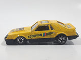 Vintage FAIE Swift Runner 1980 - 1982 Ford Mustang Hatchback "Scorpion" Yellow Die Cast Toy Car Vehicle