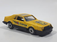 Vintage FAIE Swift Runner 1980 - 1982 Ford Mustang Hatchback "Scorpion" Yellow Die Cast Toy Car Vehicle