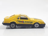 Vintage FAIE Swift Runner 1980 - 1982 Ford Mustang Hatchback "Scorpion" Yellow Die Cast Toy Car Vehicle