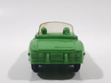 Vintage Tomte Laerdal Stavangar Norway Convertible Green Rubber Die Cast Toy Car Vehicle 4" Long