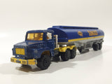 Rare Vintage Majorette Super Movers Semi Tractor Truck and Tanker Trailer Sunoco Blue and Yellow 1/60 Scale Die Cast Toy Car Vehicle
