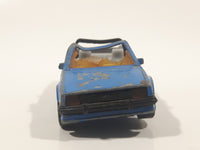 1988 Matchbox Ford Escort Cabriolet Blue Die Cast Toy Car Vehicle Busted Up