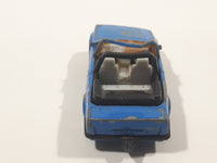 1988 Matchbox Ford Escort Cabriolet Blue Die Cast Toy Car Vehicle Busted Up