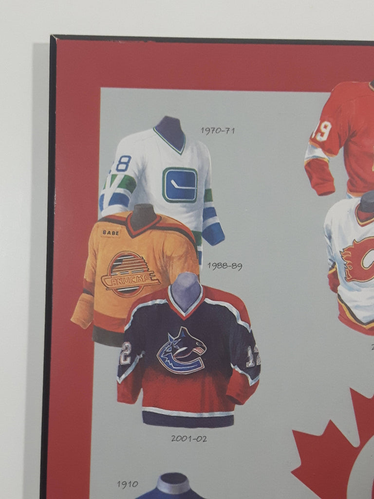 NHL Ice Hockey Canadian Teams Jersey History 8" x 10" Hardboard Wall P Treasure Valley