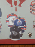 NHL Ice Hockey Canadian Teams Jersey History 8" x 10" Hardboard Wall Plaque