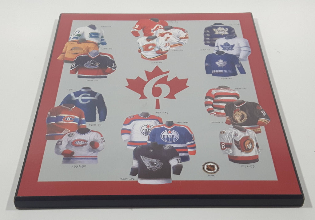 NHL Ice Hockey Canadian Teams Jersey History 8" x 10" Hardboard Wall P Treasure Valley