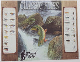 River's Edge Classic Flies Fly Fishing Themed 12 1/2" x 16" Tin Metal Sign