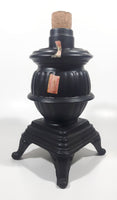 Vintage 1968 Ezra Brooks Real Sippin' Whiskey 12 Years Proof Cast Iron Pot Belly Cook Stove Oven 9" Tall Liquor Bottle Decanter