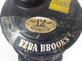 Vintage 1968 Ezra Brooks Real Sippin' Whiskey 12 Years Proof Cast Iron Pot Belly Cook Stove Oven 9" Tall Liquor Bottle Decanter