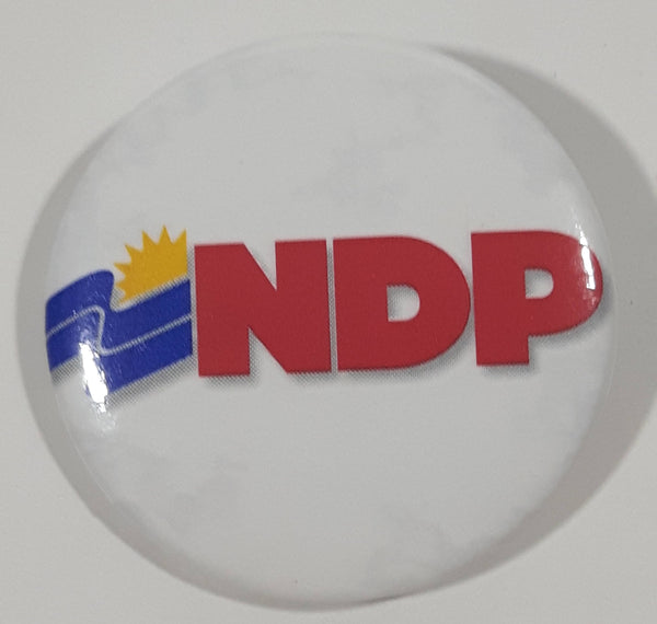 BC NDP British Columbia New Democratic Party 1 1/2" Round Button Pin