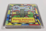 Purto Penasco Mexico Cactus Butterfly Hummingbird Themed 2 5/8" x 2 5/8" Fridge Magnet