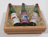 Wood Frames Champagne Bottles on Ice 2" x 2 1/4" 3D Fridge Magnet