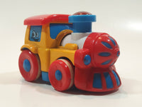Train Locomotive Red Yellow Blue Plastic Toy Vehicle