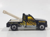 1998 Matchbox Motor Sports GMC Wrecker Truck 24 Hour Towing Black Die Cast Toy Car Vehicle