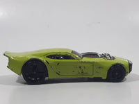 2008 Hot Wheels Track Stars Nitro Doorslammer Aston Martin Lime Green Die Cast Toy Car Vehicle