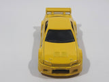 2016 Hot Wheels Night Burnerz Nissan Skyline GT-R R32 Yellow Die Cast Toy Car Vehicle