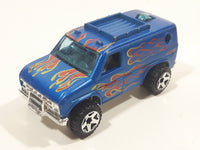 2009 Hot Wheels 1977 Baja Breaker Ford Econoline Van Metalflake Satin Blue Die Cast Toy Car Vehicle