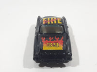 Vintage Yatming No. 1039 '57 Corvette #9 Super Fire Black Die Cast Toy Car Vehicle