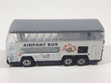 Airport Bus Fun Plane 24 Hour Service White Die Cast Toy Car Vehicle